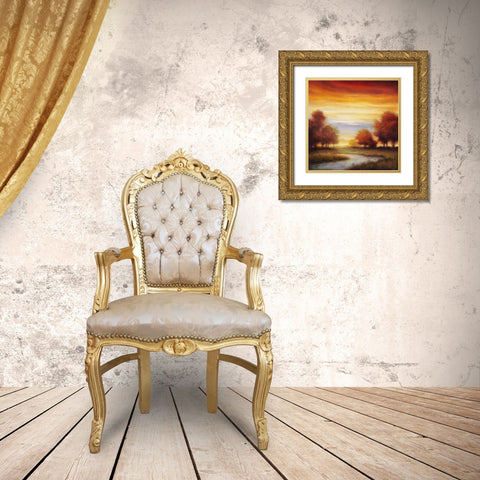 Sundown I Gold Ornate Wood Framed Art Print with Double Matting by Williams, Gregory