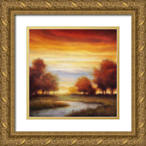 Sundown I Gold Ornate Wood Framed Art Print with Double Matting by Williams, Gregory