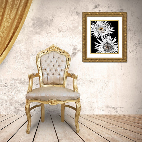 Black and White Awakening Gold Ornate Wood Framed Art Print with Double Matting by Bannon, Heidi