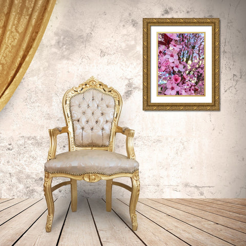 Cherry Blossom Gold Ornate Wood Framed Art Print with Double Matting by Bannon, Heidi