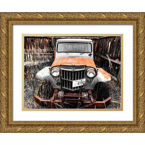 Dads Willys II Gold Ornate Wood Framed Art Print with Double Matting by Bannon, Heidi