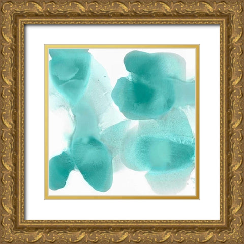 Dynamic Mint Gold Ornate Wood Framed Art Print with Double Matting by Carlson, Hannah