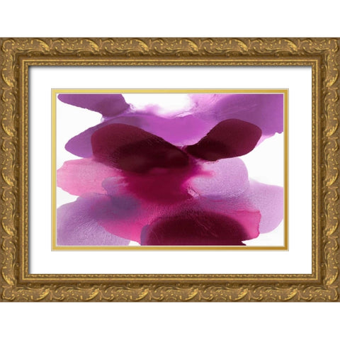 Magenta Drift Gold Ornate Wood Framed Art Print with Double Matting by Carlson, Hannah