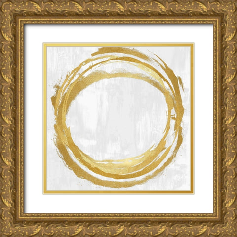 Circle Gold II Gold Ornate Wood Framed Art Print with Double Matting by Harris, Natalie