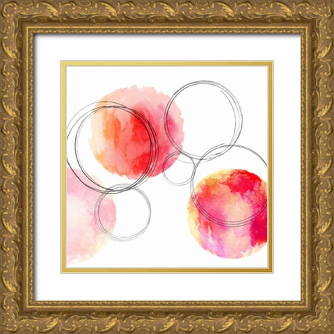 Circular I Gold Ornate Wood Framed Art Print with Double Matting by Harris, Natalie