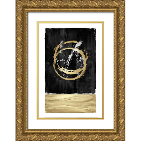 Inward Black I Gold Ornate Wood Framed Art Print with Double Matting by Harris, Natalie