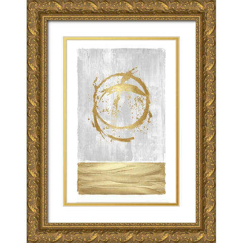 Inward Gold I Gold Ornate Wood Framed Art Print with Double Matting by Harris, Natalie