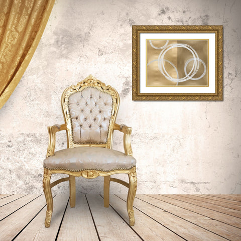 Unity Gold II Gold Ornate Wood Framed Art Print with Double Matting by Harris, Natalie