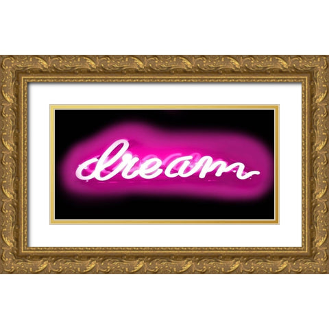 Neon Dream PB Gold Ornate Wood Framed Art Print with Double Matting by Carr, Hailey