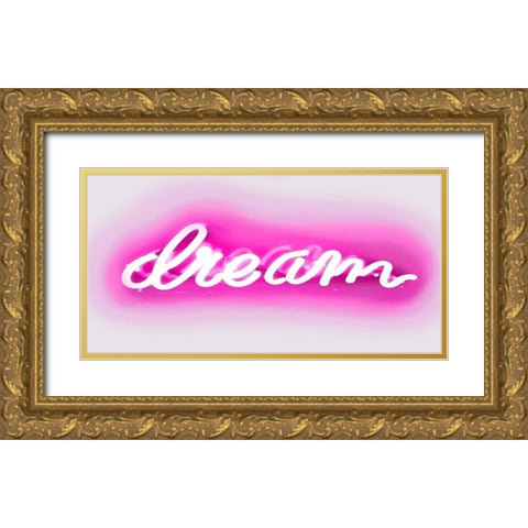 Neon Dream PW Gold Ornate Wood Framed Art Print with Double Matting by Carr, Hailey