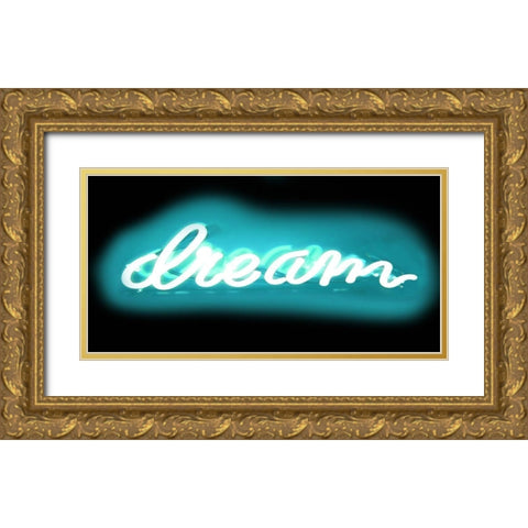 Neon Dream AB Gold Ornate Wood Framed Art Print with Double Matting by Carr, Hailey