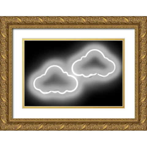Neon Clouds WB Gold Ornate Wood Framed Art Print with Double Matting by Carr, Hailey