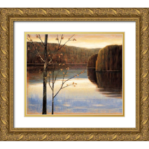 Lakeside I Gold Ornate Wood Framed Art Print with Double Matting by Adams, Justin