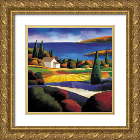 Central Coast II Gold Ornate Wood Framed Art Print with Double Matting by Clarke, Janine
