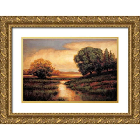 Its a Beautiful Day I Gold Ornate Wood Framed Art Print with Double Matting by Leonard, Jeffrey