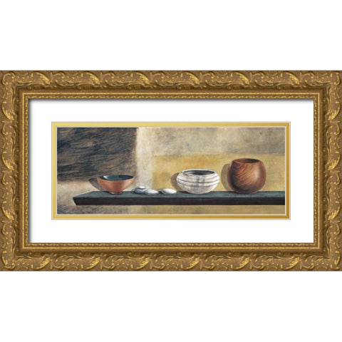 Ethnic Collection I Gold Ornate Wood Framed Art Print with Double Matting by Ross, Yuki