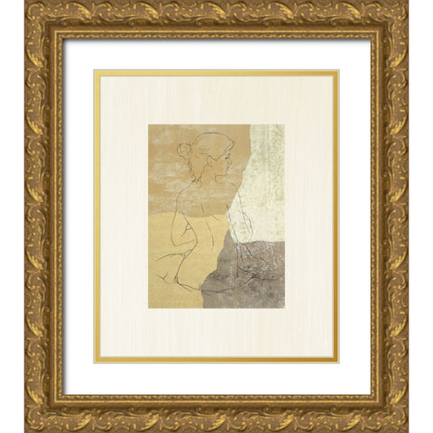 The Female Figure I Gold Ornate Wood Framed Art Print with Double Matting by Robbins, Jason