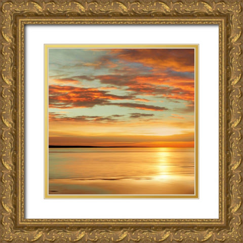 Sunlit I Gold Ornate Wood Framed Art Print with Double Matting by Seba, John