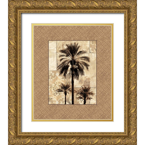 Palm Paradise I Gold Ornate Wood Framed Art Print with Double Matting by Seba, John