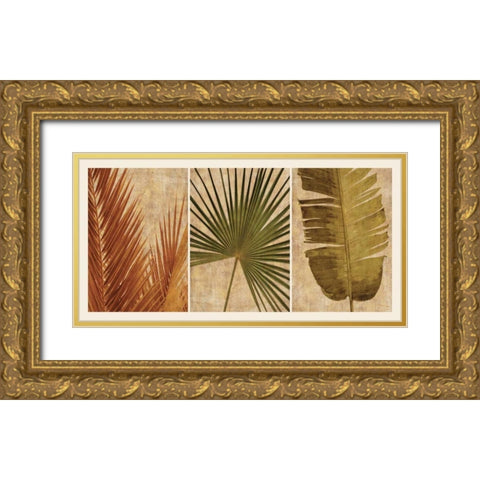 Palm Vista II Gold Ornate Wood Framed Art Print with Double Matting by Seba, John