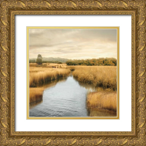 Morning Calm I Gold Ornate Wood Framed Art Print with Double Matting by Seba, John