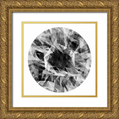 Facets in the Round I Gold Ornate Wood Framed Art Print with Double Matting by Tatum, Jan
