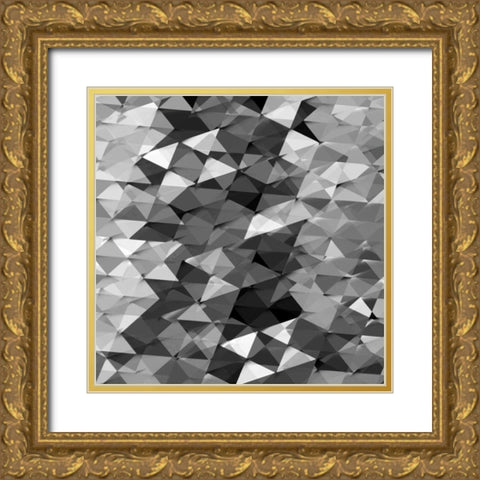 Geometric Squared II Gold Ornate Wood Framed Art Print with Double Matting by Tatum, Jan