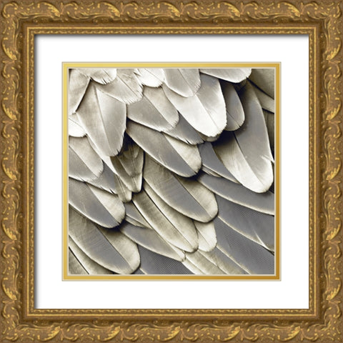 Feathered Friend - Pearl II Gold Ornate Wood Framed Art Print with Double Matting by Bosco, Julia