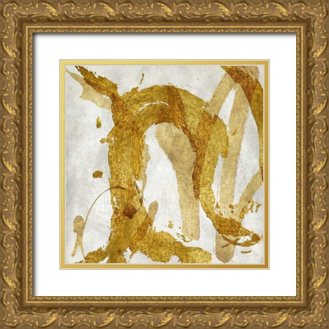 Jubilant I Gold Ornate Wood Framed Art Print with Double Matting by Davila, Jordan