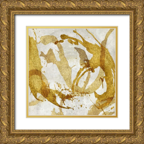 Jubilant II Gold Ornate Wood Framed Art Print with Double Matting by Davila, Jordan