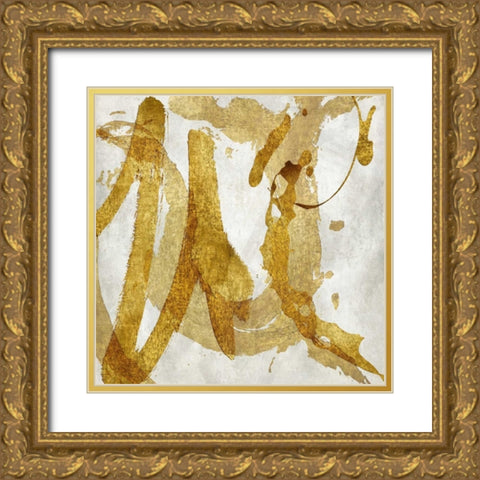 Jubilant IV Gold Ornate Wood Framed Art Print with Double Matting by Davila, Jordan