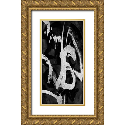 Rambunctious Silver I Gold Ornate Wood Framed Art Print with Double Matting by Davila, Jordan