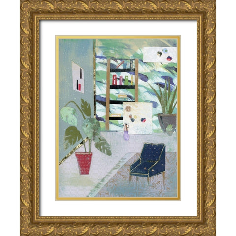 Artists Studio Gold Ornate Wood Framed Art Print with Double Matting by McGee, Jenny