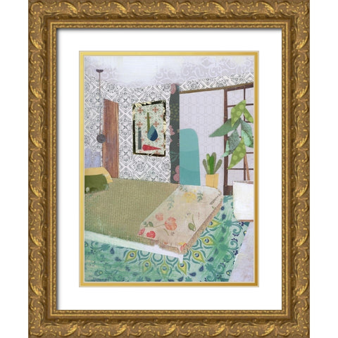 BoHo Room Gold Ornate Wood Framed Art Print with Double Matting by McGee, Jenny