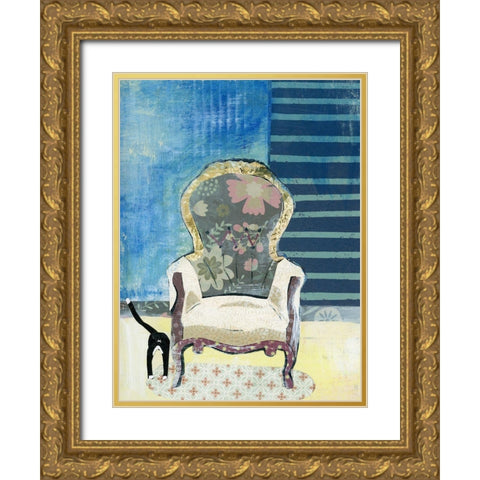 Comfy Chair Gold Ornate Wood Framed Art Print with Double Matting by McGee, Jenny
