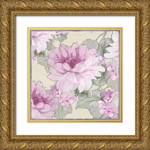 Earthly Delights in Pink II Gold Ornate Wood Framed Art Print with Double Matting by Stevens, Jesse