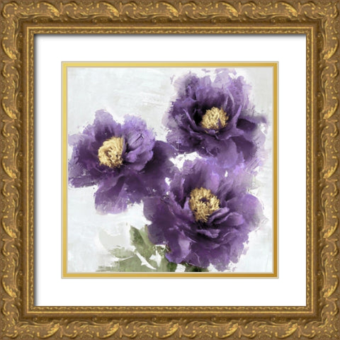 Purple Bloom II Gold Ornate Wood Framed Art Print with Double Matting by Stevens, Jesse