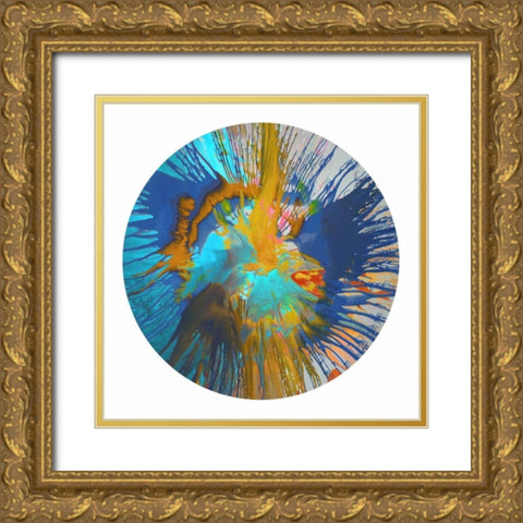 Circular Motion II Gold Ornate Wood Framed Art Print with Double Matting by Evans, Josh