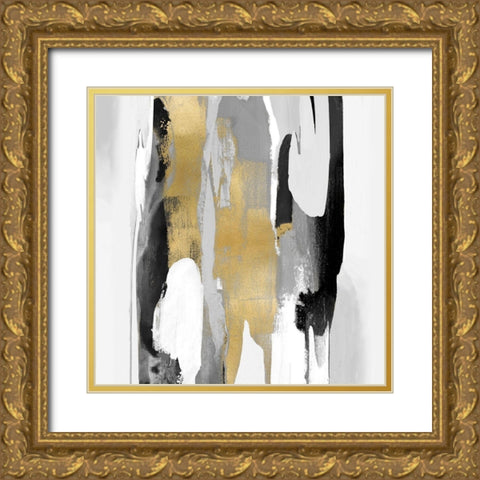 Converge II Gold Ornate Wood Framed Art Print with Double Matting by Hanson, Jackie