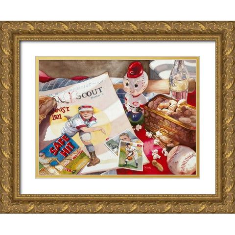 Boys of summer Gold Ornate Wood Framed Art Print with Double Matting by Koenig, Judy