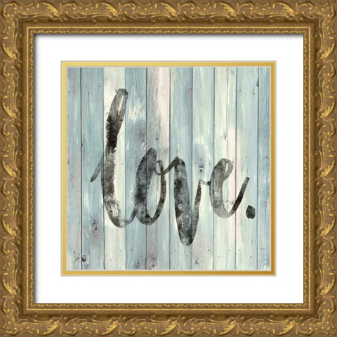 Love Gold Ornate Wood Framed Art Print with Double Matting by MacDowell, Jamie