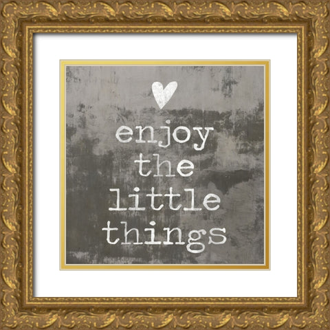Enjoy the little things II Gold Ornate Wood Framed Art Print with Double Matting by MacDowell, Jamie