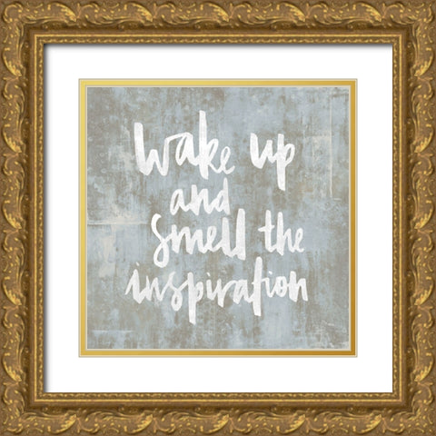 Wake Up Gold Ornate Wood Framed Art Print with Double Matting by MacDowell, Jamie