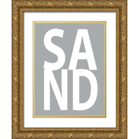 Sand Gray Gold Ornate Wood Framed Art Print with Double Matting by MacDowell, Jamie