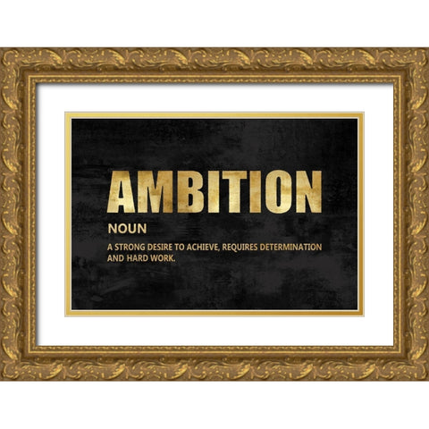 Ambition in Gold Gold Ornate Wood Framed Art Print with Double Matting by MacDowell, Jamie