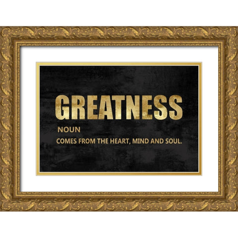 Greatness in Gold Gold Ornate Wood Framed Art Print with Double Matting by MacDowell, Jamie