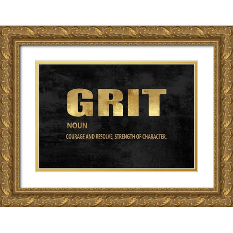 Grit in Gold Gold Ornate Wood Framed Art Print with Double Matting by MacDowell, Jamie
