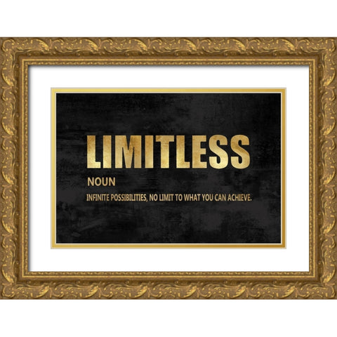Limitless in Gold Gold Ornate Wood Framed Art Print with Double Matting by MacDowell, Jamie