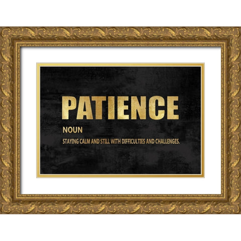 Patience in Gold Gold Ornate Wood Framed Art Print with Double Matting by MacDowell, Jamie