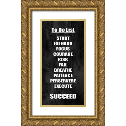 To Do List on Black Gold Ornate Wood Framed Art Print with Double Matting by MacDowell, Jamie